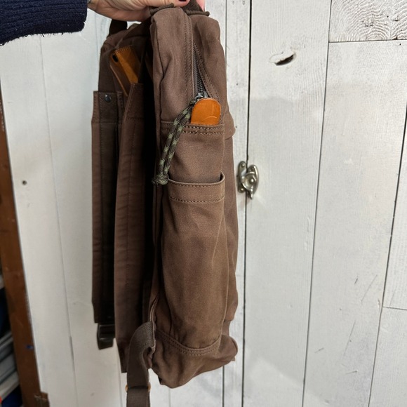 Gootium Brown Canvas Backpack Travel Bag with Leather Accents - Picture 4 of 11